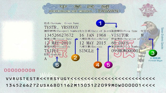 Visa Taiwan. (roc-taiwan.org)